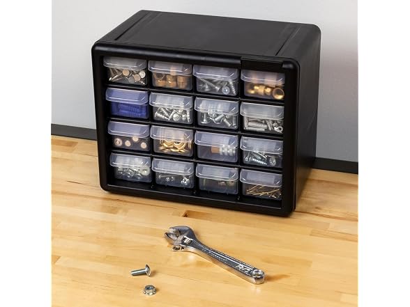 Akro-Mils 16-Drawer Plastic Drawer Storage Cabinet for Gar