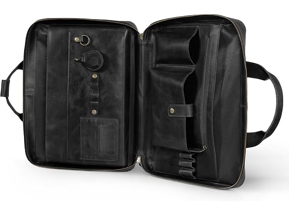 Londo Genuine Leather Organizer Satchel