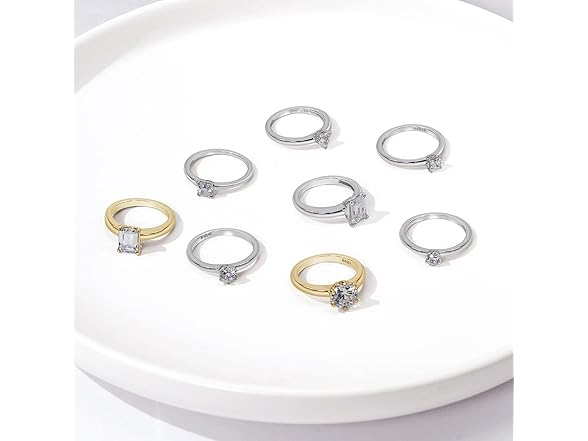 Amazon Essentials Women Ring Solitaire 2ct Platinu