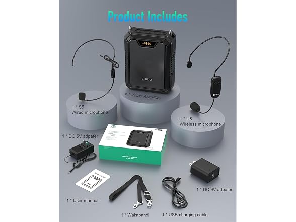SHIDU 30W Voice Amplifier W/ Headset