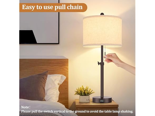 Kondras Modern Brown Table Lamps Set of 2