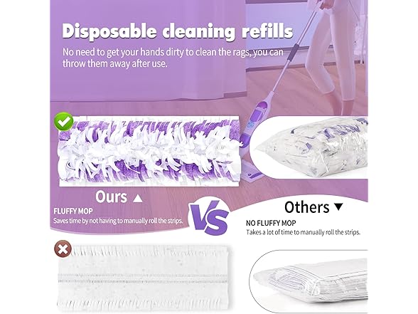25 Pack Disposable Mopping Pads Refills