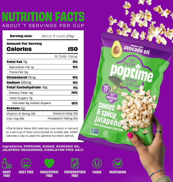 (50ct) Poptime Popcorn - Spicy Jalapeno - Gallery 14