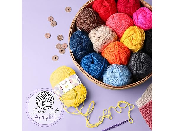 Hearth & Harbor Crochet Kit with Crochet Hooks Yarn Set