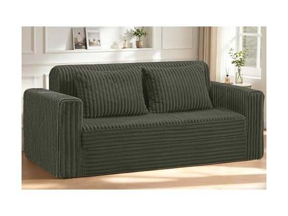 HABUTWAY 78" Green 4-in-1 Boneless Couch