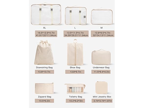 TRAILKICKER 9 Set Packing Cubes