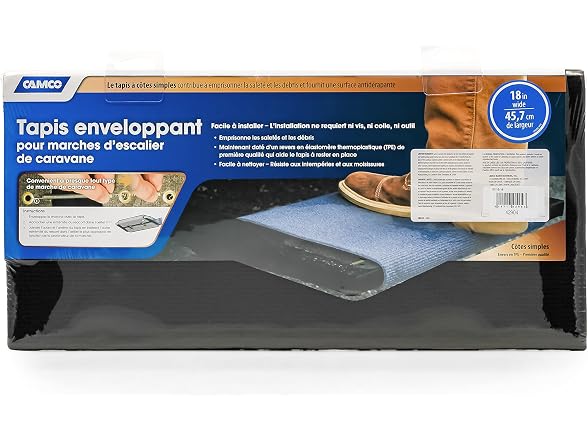 Camco Camco Wrap Around RV Step Rug | 17.5 x