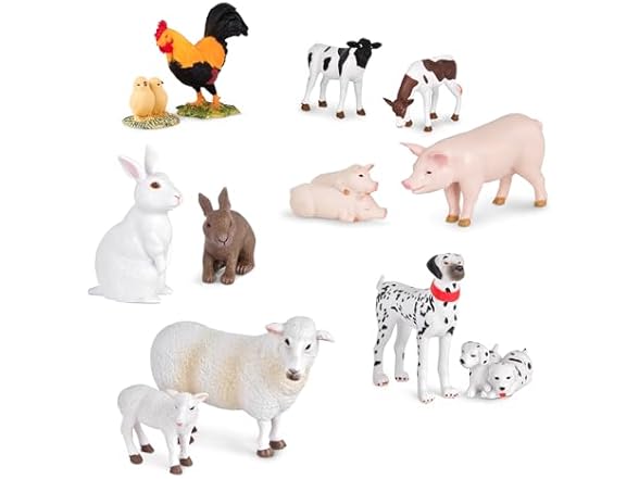 Terra by Battat Toy Farm Animals Set