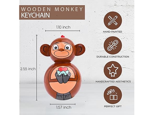 WYN Monkey Good Luck Keychain