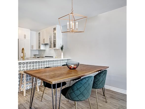 Gold Chandelier, 17.5"x17.5"x20"