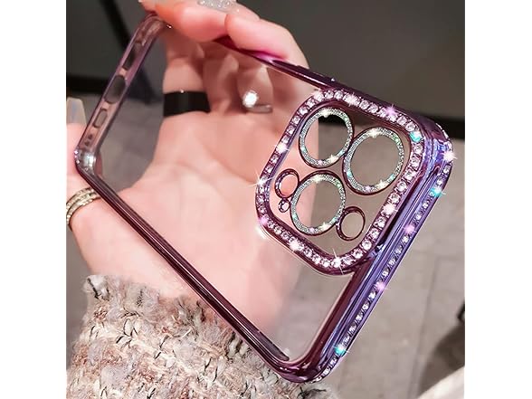 AmazFCCY Glitter Plating Case for iPhone