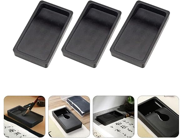 TOYANDONA Portable Inkstone 3-Piece Set
