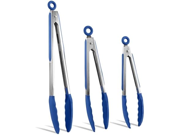 Navy 3-Piece Tongs