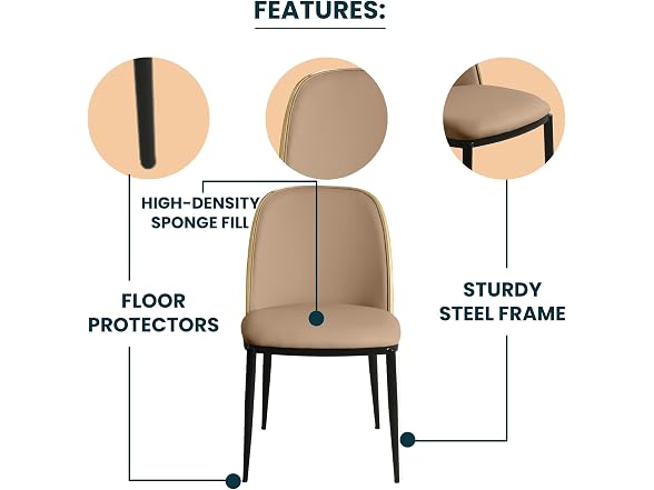 LeisureMod TCNW18BR2 Tule Dining Chair Natural Wood