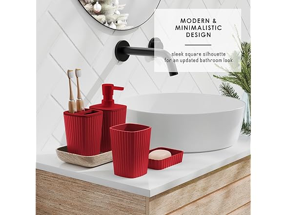 Clara Clark Christmas Bathroom Accessory Set