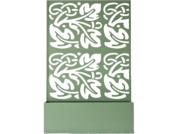 Oakland Living 6 ft. X 4 ft. Green Metal Privacy Screen