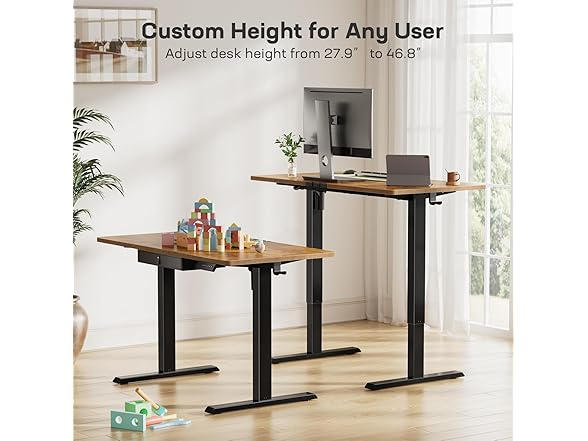 Marsail 48x24 Electric Standing Desk with Drawer