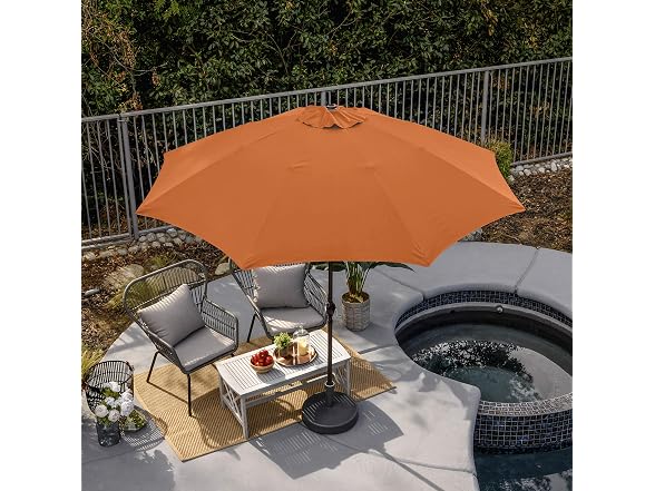 Sunline 9 ft Patio Umbrella with Crank & Pu Tuscan - Gallery 2