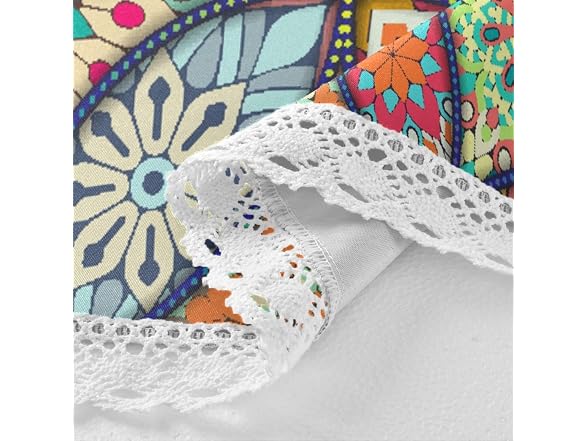 Qilmy Boho Mandala Native Round Table Cloth