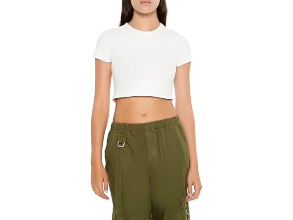Forever 21 Cropped Crew Tee