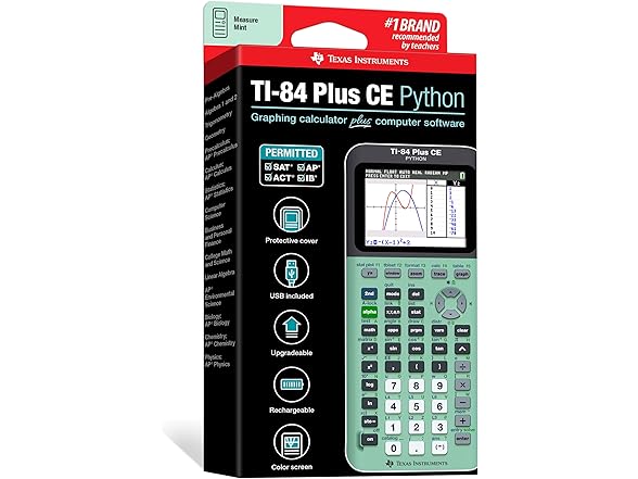 TI-84 Plus CE Python Color Graphing Calculator