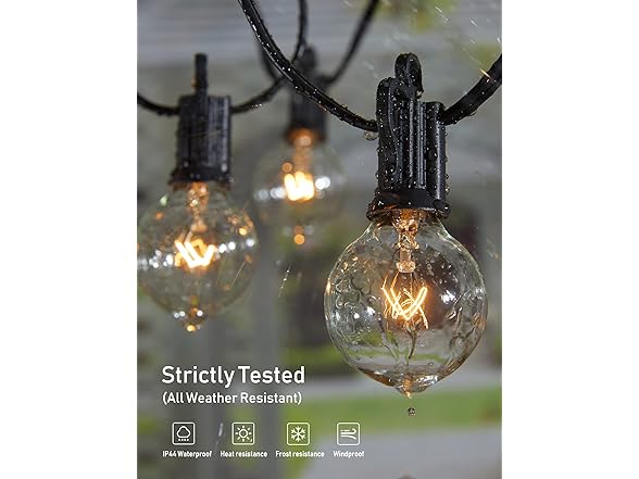 Brightown 29Ft 25 Light Outdoor String Lights