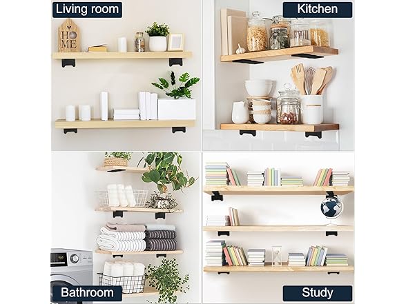 Kamiaha Heavy Duty L Shelf Bracket 6 Pack - 6 I