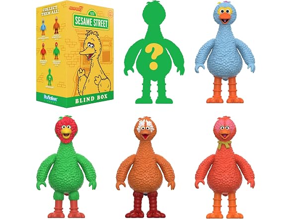 Super7 Sesame Street Big Birds Blind Box Flat - (12 Pack)