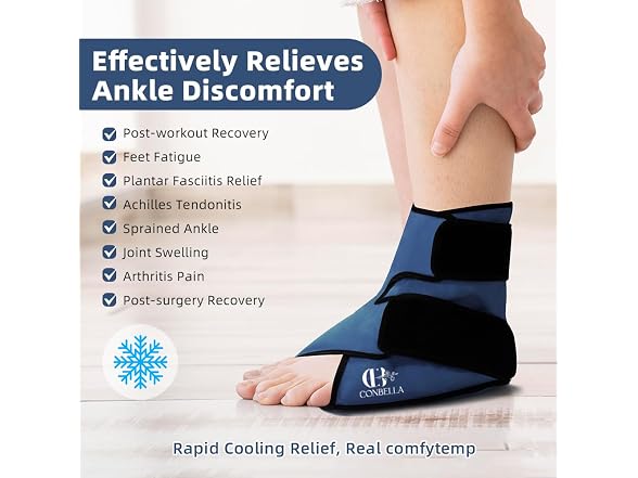 Conbella Ankle Ice Pack Wrap