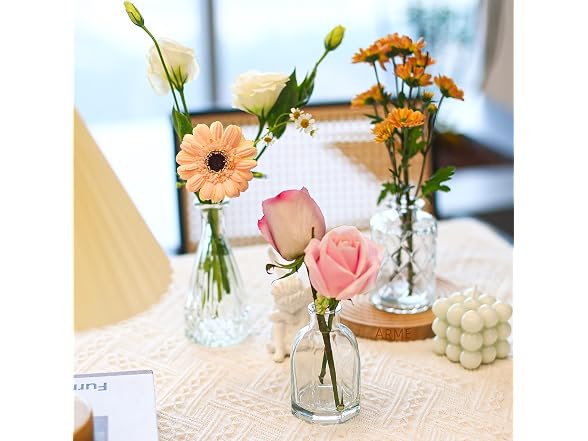 Arme 60Pcs Clear Glass Bud Vase
