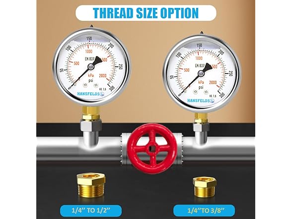 Hansfelds 0-300psi Pressure Gauge