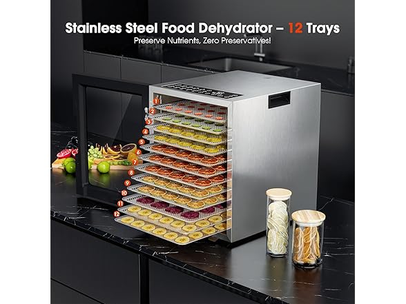 Food Dehydrator with 12 Trays