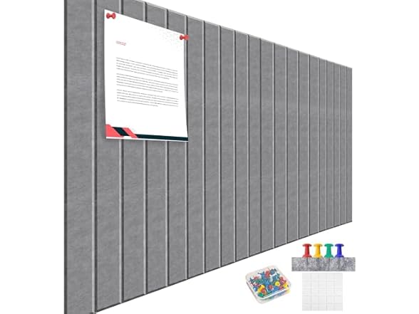 femst Large Grey Felt Bulletin Board