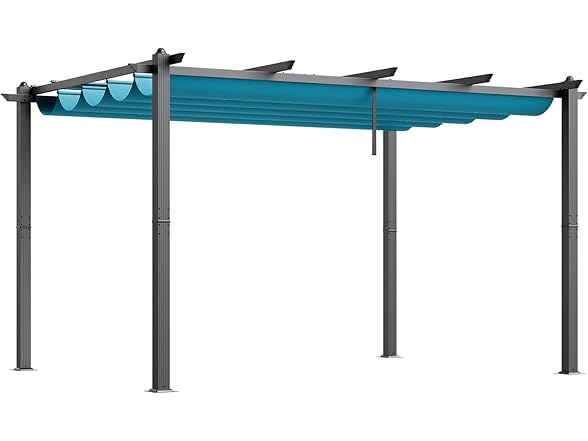 VEVOR 10'x13' Outdoor Retractable Pergola with Canopy