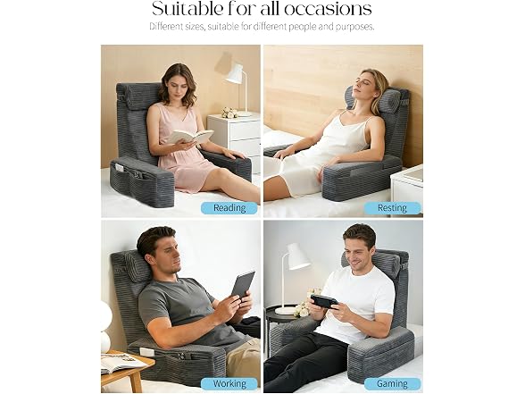 Seniny Reading Pillow, Back Support