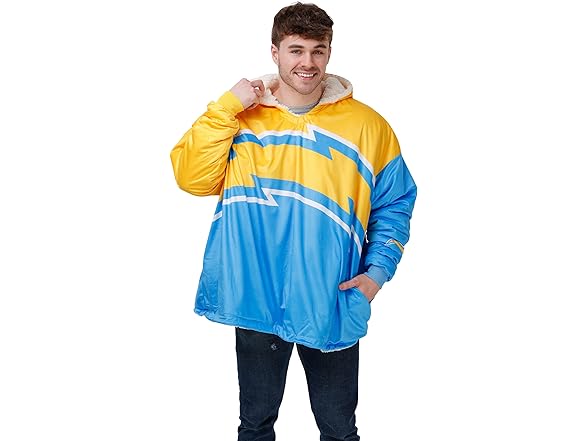 LOS ANGELES CHARGERS Reversible Oversized Sherpa Hoodie