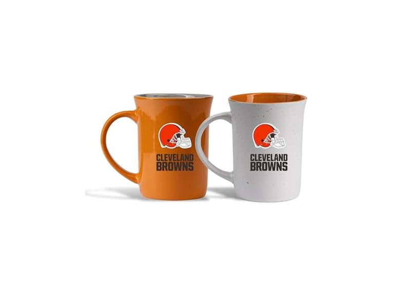 The Memory Company Officially Licensed NFL Home/Away Speckle Ceramic Coffee Mugs Set of 2-16 oz Premium Team Logo Drinkware Set