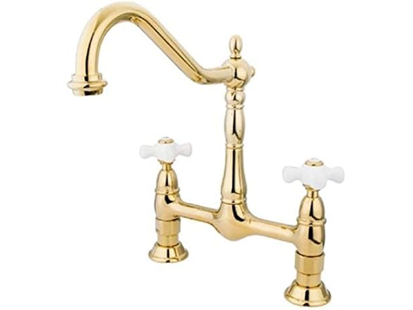 Kingston KS1172PX Heritage Bridge Kitchen Faucet