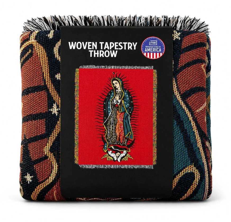 Virgin Guadalupe Woven Tapestry Blanket  - Gallery 3