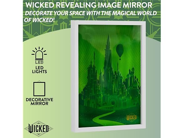 Wicked Emerald City Revealing Image Mirror