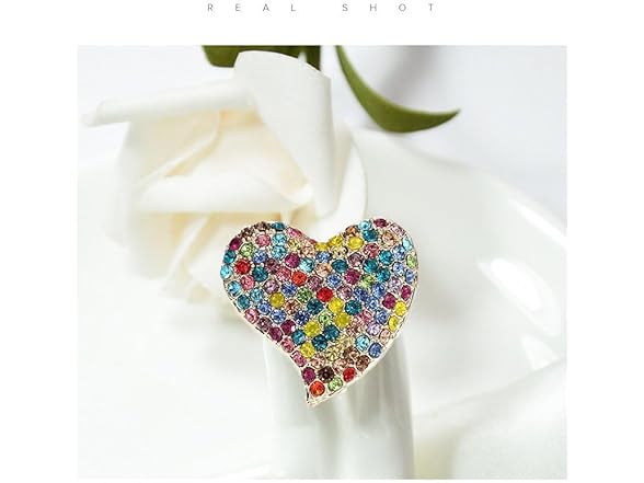 Love Heart Shape Brooch Pin