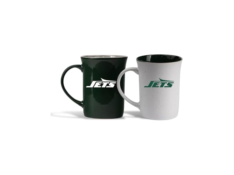 The Memory Company Officially Licensed NFL Home/Away Speckle Ceramic Coffee Mugs Set of 2-16 oz Premium Team Logo Drinkware Set