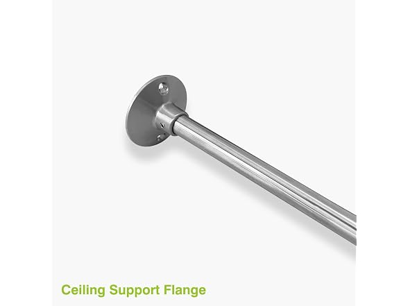 Naiture 36'' SS Shower Rod Ceiling Support