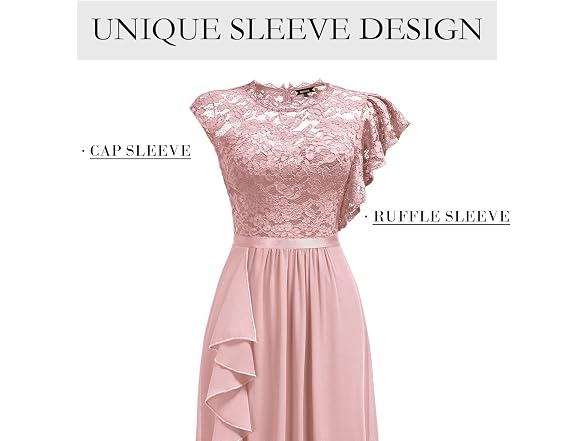 Miusol Women (L) Formal Lace Ruffle Style Dress