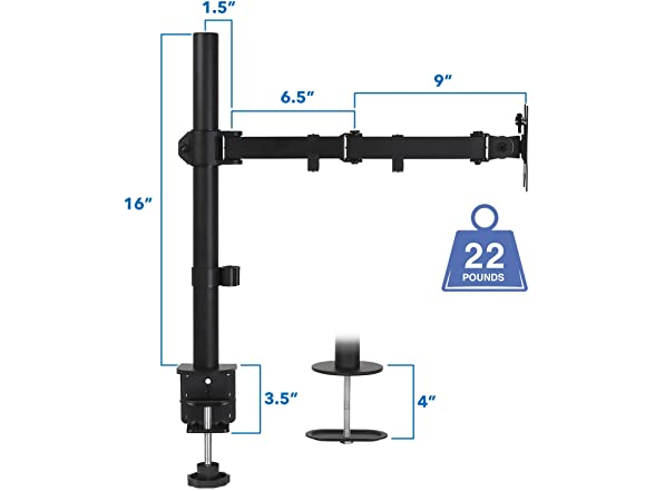 Single Monitor Arm Mount