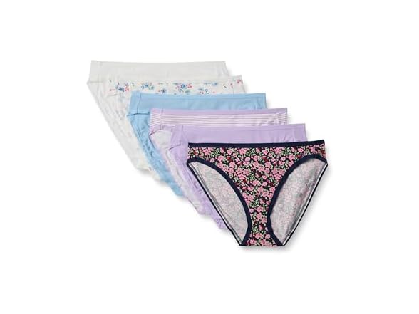 Cotton High Leg Brief Underwear, Pack of 6