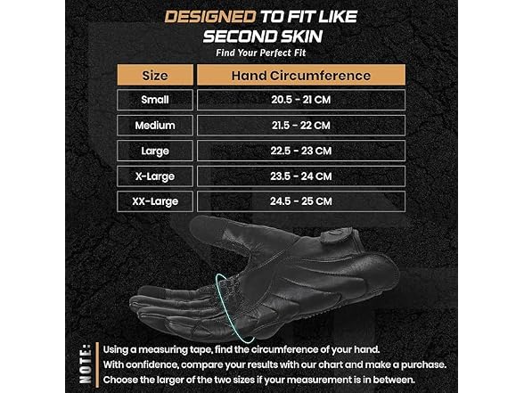Hand Fellow Leather Motorbike Gloves Mens Black