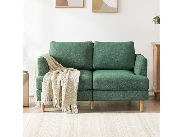 BFD Mid Century Modern Loveseat Couch, 56"