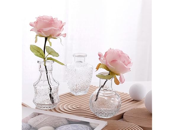 Arme 32 piece clear bud vases