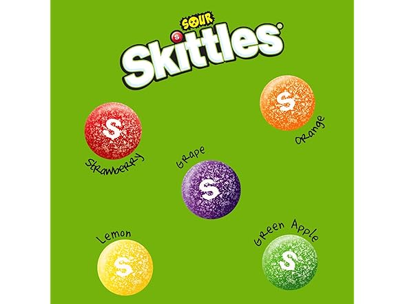SKITTLES Sour Chewy Candy, Share Size, 13.7 oz.